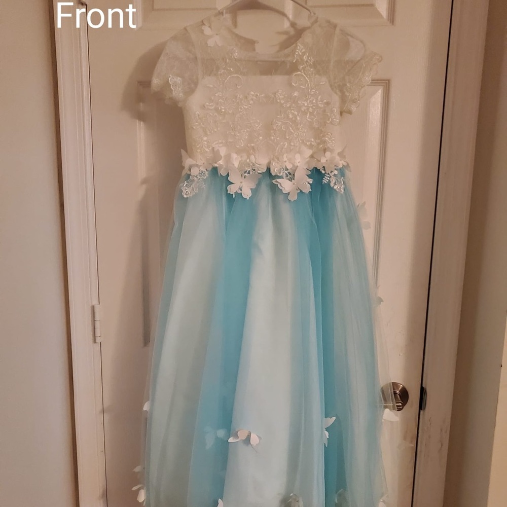 - floral print wedding dress